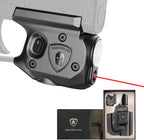 WARRIORLAND Pistol Light Laser & Holster Fit for Sig P365/ P365X/ P365XL, Compact 150-Lumen Trigger Mounted Tactical Weapon Light with Red Laser White LED Flashlight & IWB Holster, Power Indicator - WARRIORLAND