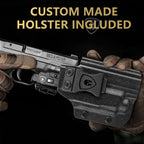 WARRIORLAND MA1 Laser Light Combo Holster Fit for M&P 9mm Shield EZ, 800-lumen LED Gun Flashlight and Green Laser Weapon Pistol Light & Right-Hand IWB Holster, Rechargeable | Screen Power Indicator - WARRIORLAND