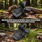 MOLLE Holster & Mag Pouch Adapter (3-Inch) - WARRIORLAND Heavy-Duty Tactical Clip for Holsters, Pouches, Taser X7/X26P, Sheaths & Backpacks, w/Mount Screw & Nut Kit, 1 Pack - WARRIORLAND