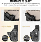 WARRIORLAND IWB Hybrid Holster for Glock 43X / 43X MOS / 43 / 48 MOS / G48 – Optic Cut, Right Hand, Adj. Height/Cant/Retention - WARRIORLAND