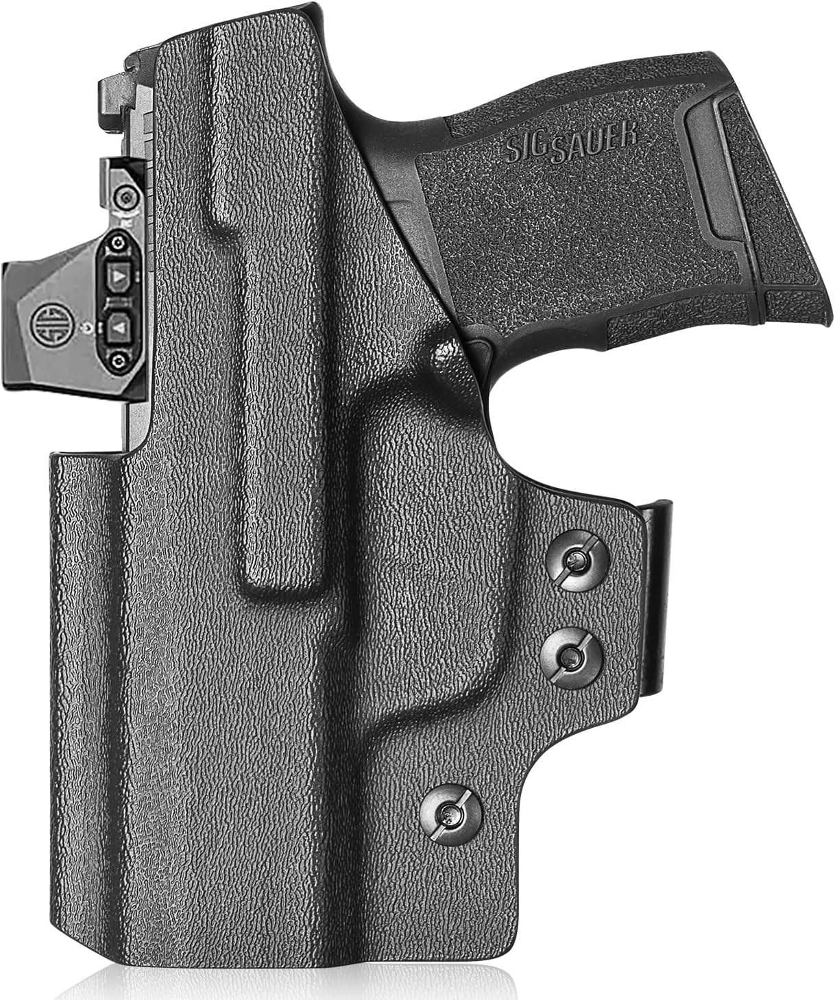 Sig P365 / P365X / P365 SAS IWB Kydex Holster w/Mini Claw - Appendix Concealed Carry, Adj. Cant & Retention, Audible Lock, Optics Cut Ready, Right Hand - WARRIORLAND