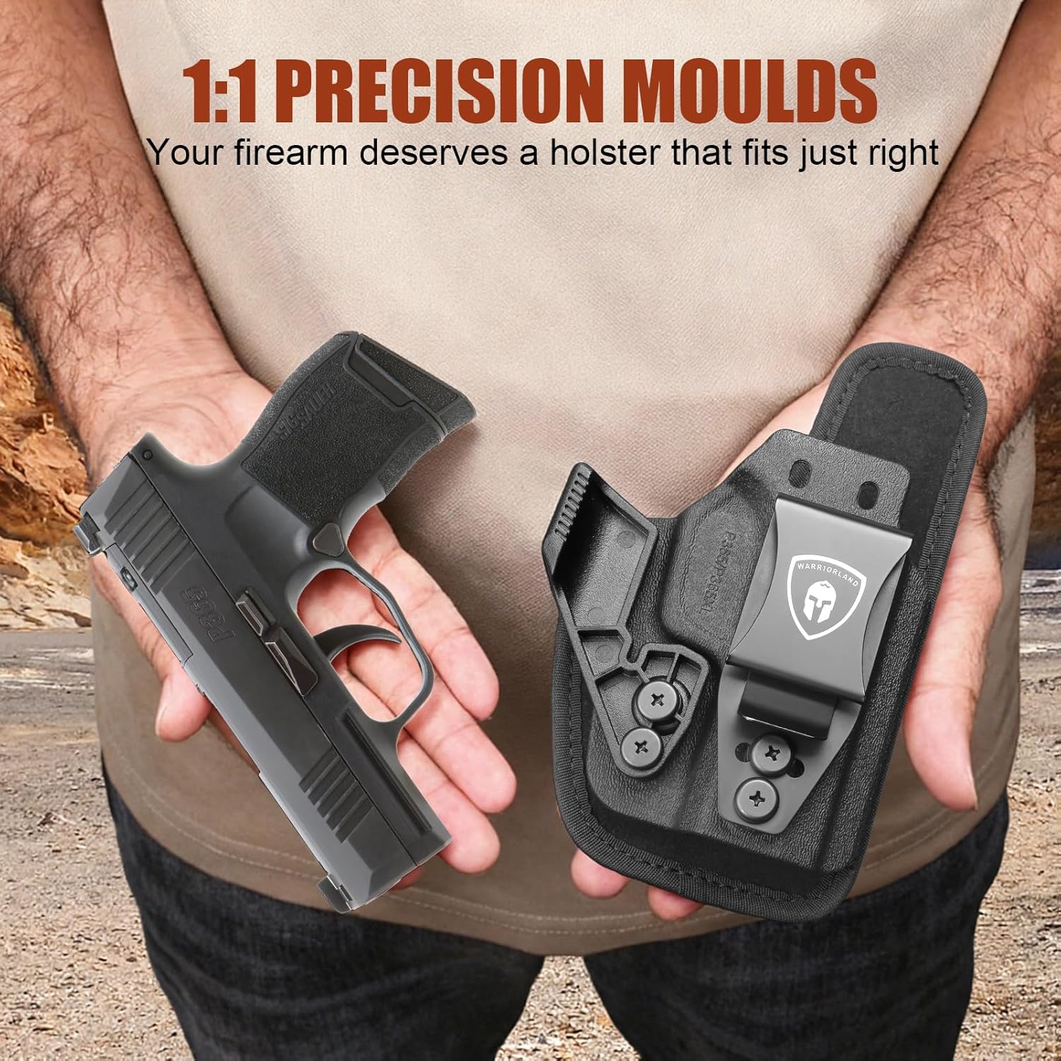 Sig P365 / P365X / P365 XL IWB Hybrid Holster - Optic Ready, Appendix Concealed Carry, Adj. Height/Cant/Retention, Ultimate Comfort, Right Hand - WARRIORLAND