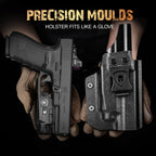 WARRIORLAND MA2 Pistol Light with Holster Fit for Glock 20/21/22/23 Gen 3-5 & Glock 34 Gen 4, 800-lumen LED Weapon Pistol Flashlight & Right-Hand IWB Holster, Rechargeable | Screen Power Indicator - WARRIORLAND