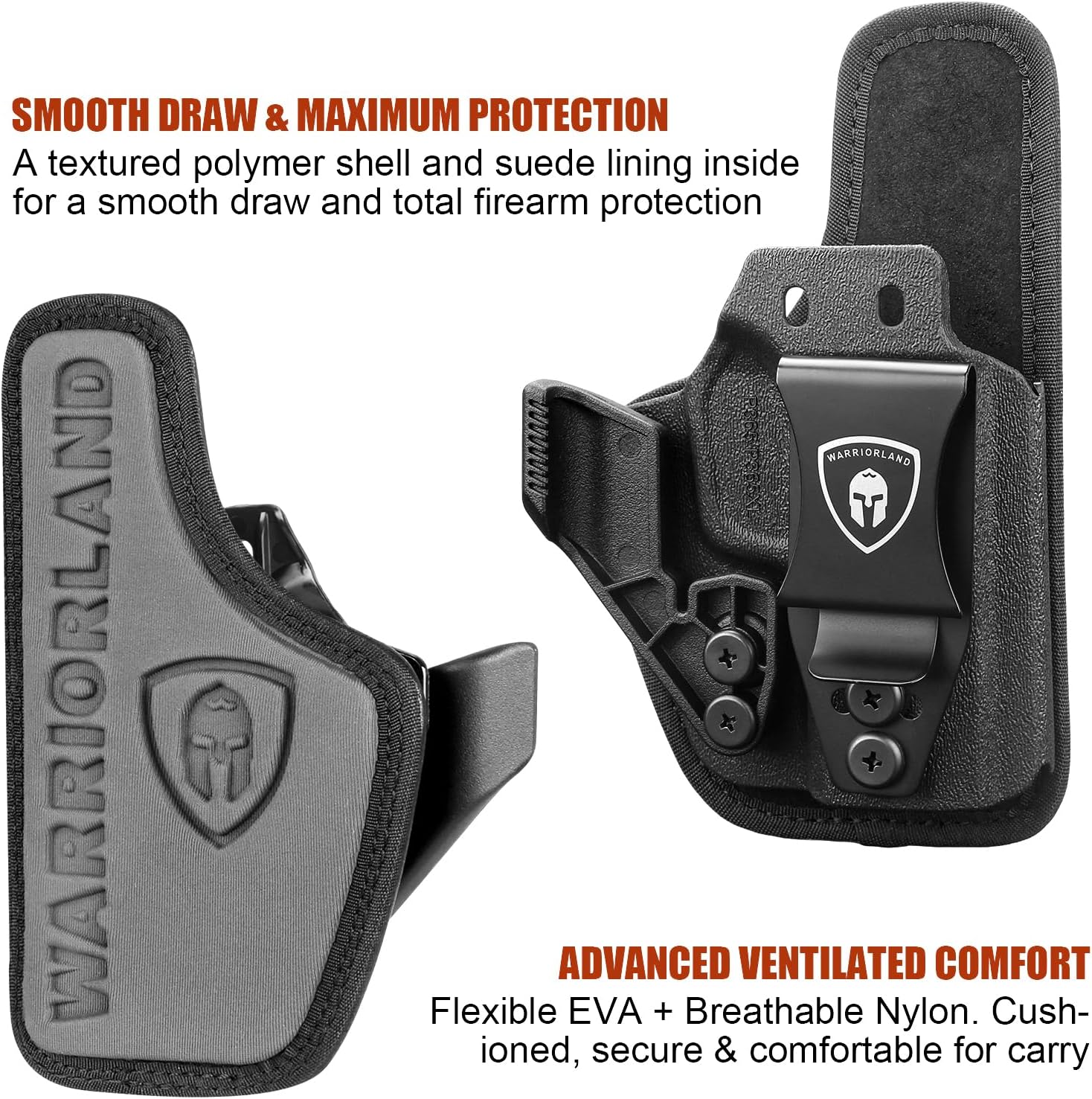 Sig P365 / P365X / P365 XL IWB Hybrid Holster - Optic Ready, Appendix Concealed Carry, Adj. Height/Cant/Retention, Ultimate Comfort, Right Hand - WARRIORLAND