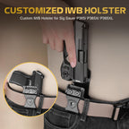 WARRIORLAND Pistol Light Laser & Holster Fit for Sig P365/ P365X/ P365XL, Compact 150-Lumen Trigger Mounted Tactical Weapon Light with Red Laser White LED Flashlight & IWB Holster, Power Indicator - WARRIORLAND