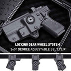OWB Kydex Level II Retention Thumb Release Glock Holster 17 19  22 23 31 32 Gen 4 5 19X 44 45