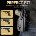 WARRIORLAND Kydex Holster for Glock 19 TLR-7/7A/7X/8HL-XG Level II Thumb Release, OWB Holster Compatible with Glock 17/19/19X/44/45 Gen 3 4 5 & G23/32 Gen 3-4, Optics Cut, Right Hand - WARRIORLAND