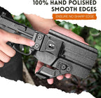 WARRIORLAND IWB Kydex Holster, Compatible with S&W M&P 9 M2.0 Competitor, Optic Cut Ready/Claw Attachment, Inside Waistband Conceal Carry, Adj. Retention & Cant, Open-Muzzle Design, Right Hand - WARRIORLAND