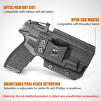 WARRIORLAND IWB Kydex Holster for Hellcat Pro OSP with TLR-7 X Sub or TLR-7 HL-X Sub, Light-Bearing Design, Optics Cut, Adjustable Cant & Posi-Click Retention, Right Hand Draw - WARRIORLAND