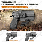 WARRIORLAND IWB Kydex Holster Compatible with CZ Shadow 2 Compact and CZ Shadow 2, Optic Cut & Claw, Inside Waistband Conceal Carry, Adj. Retention & Cant (Right Hand) - WARRIORLAND