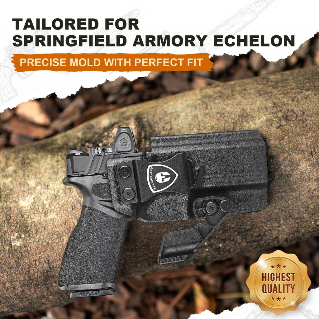 WARRIORLAND IWB Kydex Holster w/Claw & Optics Cut Compatible with Springfield Armory Echelon Pistol, Inside Waistband Concealed Carry Holster, Adj. Retention & Cant, Right Hand - WARRIORLAND
