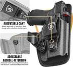 WARRIORLAND IWB Hybrid Holster for Glock 43X / 43X MOS / 43 / 48 MOS / G48 – Optic Cut, Right Hand, Adj. Height/Cant/Retention - WARRIORLAND