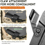 WARRIORLAND IWB Kydex Holster, Compatible with S&W M&P 9 M2.0 Competitor, Optic Cut Ready/Claw Attachment, Inside Waistband Conceal Carry, Adj. Retention & Cant, Open-Muzzle Design, Right Hand - WARRIORLAND