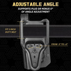 WARRIORLAND Kydex Holster for Glock 19 TLR-7/7A/7X/8HL-XG Level II Thumb Release, OWB Holster Compatible with Glock 17/19/19X/44/45 Gen 3 4 5 & G23/32 Gen 3-4, Optics Cut, Right Hand - WARRIORLAND