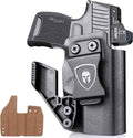 SIG P365/P365 SAS/ P365X (NOT X Macro) Hybrid Kydex Leather Inside IWB Holster with Optics Cut & Claw for big guys