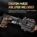 WARRIORLAND MA2 Pistol Light with Holster Fit for M&P 9MM M2.0 3.6"/4.0"/4.25" Barrel, 800-lumen LED Weapon Light Pistol Flashlight & Right-Hand IWB Holster, Rechargeable | Screen Power Indicator - WARRIORLAND