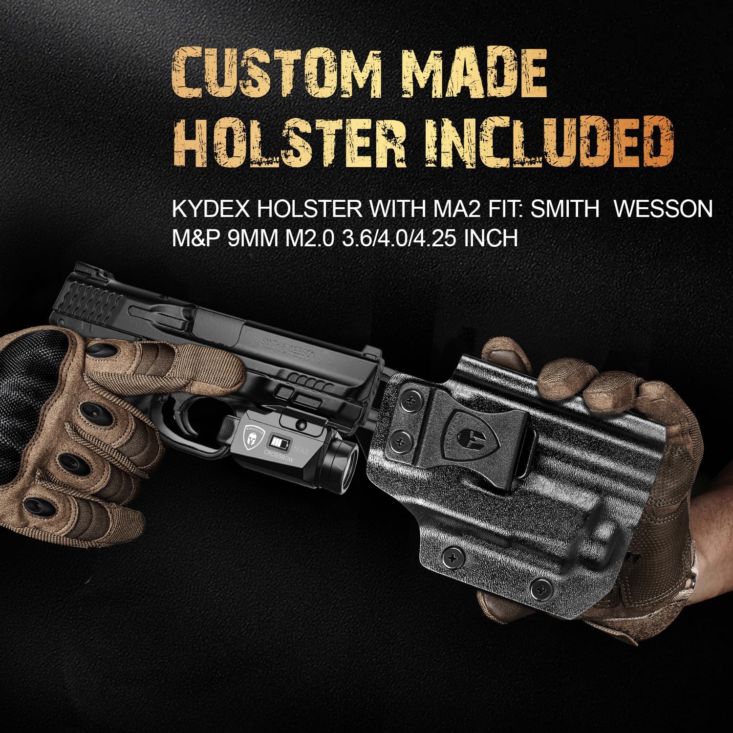 WARRIORLAND MA2 Pistol Light with Holster Fit for M&P 9MM M2.0 3.6
