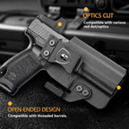 Canik TP9SF / TP9DA IWB Kydex Holster Optic Cut – with Concealment Claw, Adjustable Cant & Audible Click Retention, Inside Waistband Concealed Carry, Right Hand – WARRIORLAND