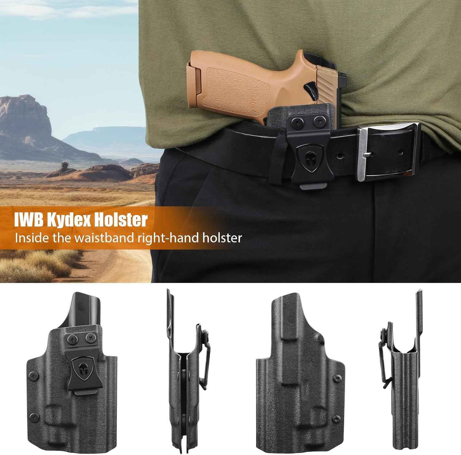 Sig P320 + TLR-7/X/HL-X/7A Light-Bearing IWB Kydex Holster – WARRIORLAND Optic-Cut Right-Hand, Adj. Cant & Posi-Click Retention