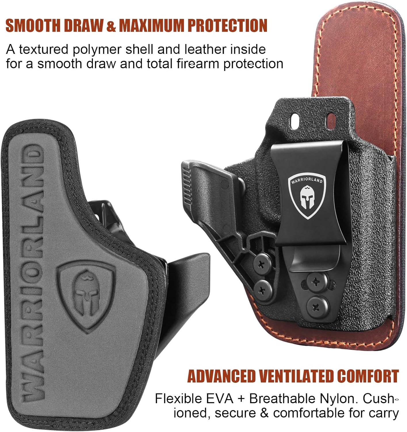 Sig P365 / P365X / P365 XL IWB Hybrid Holster - WARRIORLAND Optic-Ready Concealed Carry, Adj. Height/Cant/Retention, Ultimate Comfort, Right Hand - WARRIORLAND