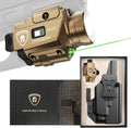 WARRIORLAND FDE MA1 800 Lumens Rail Mounted Universal Pistol Light, Combo Custom Holster for Glock 17/19 Gen 3-5 & Glock 34 Gen 4-5 & 18/19X/ 44/45 & MOS, Rechargeable | Screen Power Status - WARRIORLAND