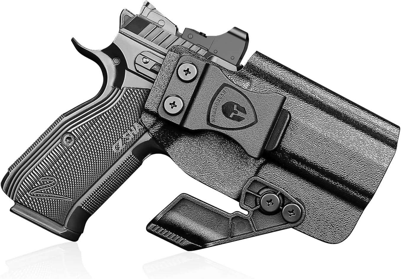 WARRIORLAND IWB Kydex Holster Compatible with CZ Shadow 2 Compact and CZ Shadow 2, Optic Cut & Claw, Inside Waistband Conceal Carry, Adj. Retention & Cant (Right Hand) - WARRIORLAND