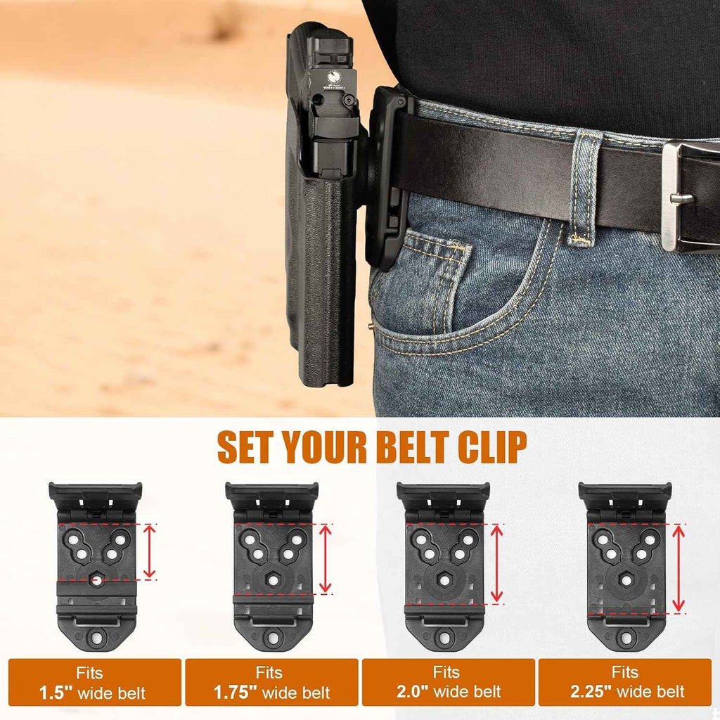 Glock 43X MOS / 48 MOS / 43X Rail OWB Kydex Holster for TLR-7X Sub / TLR-7 HL-X Sub - Optic Cut, Adjustable Cant & Posi-Click Retention, Right Hand - WARRIORLAND