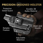 WARRIORLAND Crossbow MA2 Universal Rail Mounted 800 Lumens Tactical Light with Taurus G2C/G3C IWB Kydex Holster Combo, Magnetic USB Charging Pistol Light with Screen Displays Battery Status - WARRIORLAND
