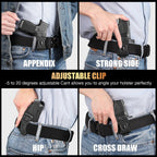 Sig P365 / P365X / P365 SAS IWB Kydex Holster w/Mini Claw - Appendix Concealed Carry, Adj. Cant & Retention, Audible Lock, Optics Cut Ready, Right Hand - WARRIORLAND