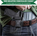 M&P 9mm/.40 Holster, IWB Kydex Holster Fit: S&W M&P 9/.40 Compact/Full Size, M&P 9/.40 M2.0 Full Size Pistol, Not Fit Shield, Inside Waistband Concealed Carry Holster, Adj. Cant & Posi-Click Retention - WARRIORLAND