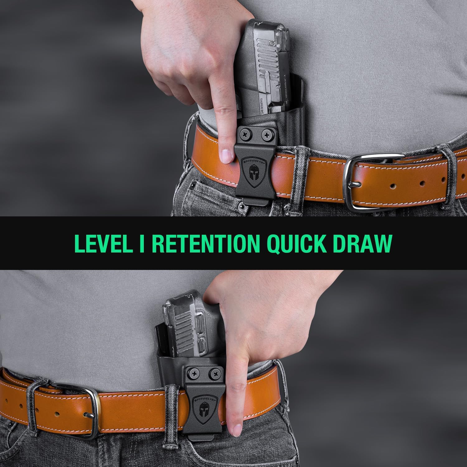 WARRIORLAND Concealed Carry Kydex Holster Fit for CZ P-10 C & CZ P-10 S, Inside Waistband IWB | Adjustable Cant | 'Posi-Click' Retention | Full Length Sweat Guard, Right Hand/Left Hand Option - WARRIORLAND