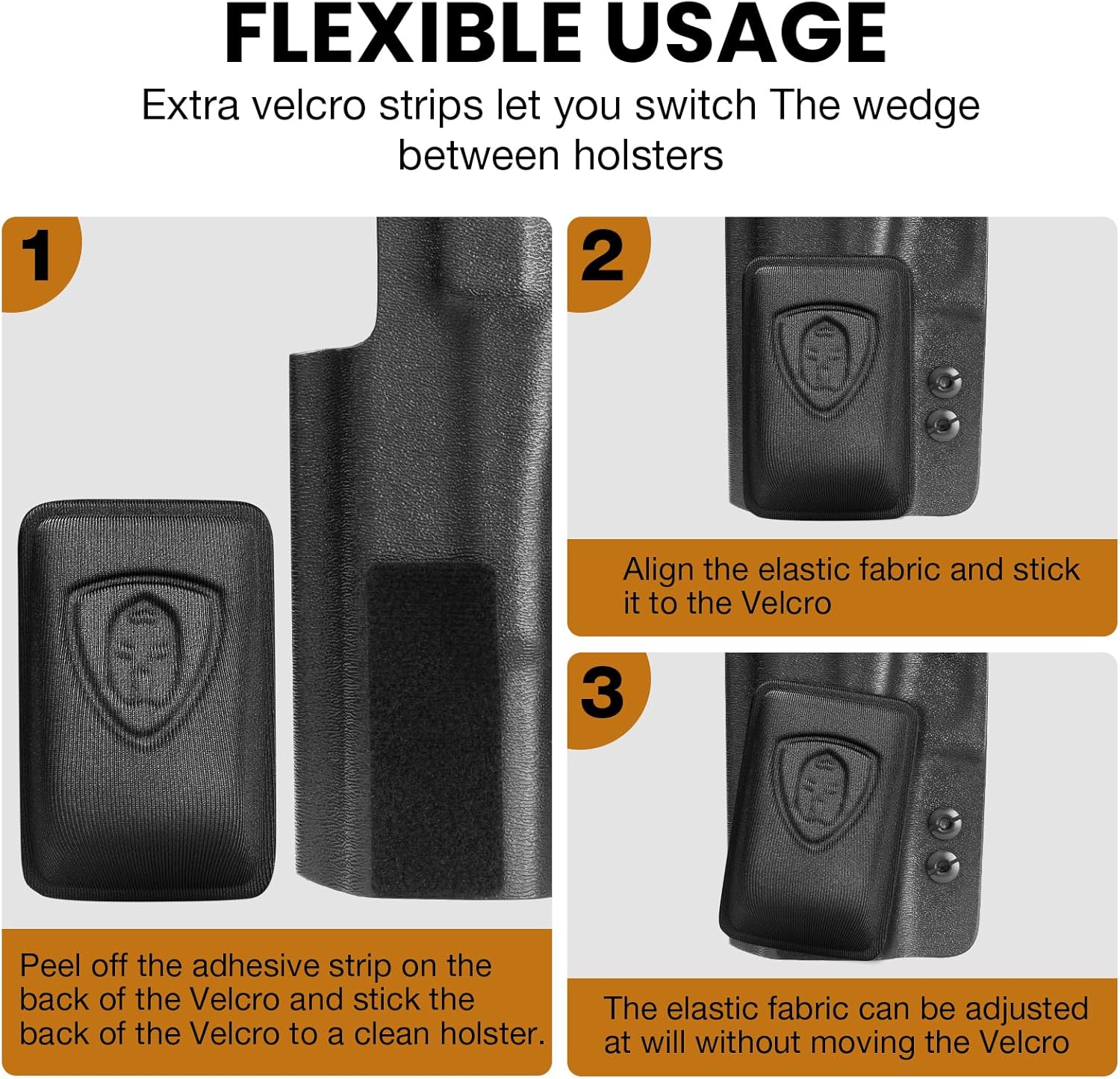 IWB & Appendix Holster Wedge Kit (2-Pack) - WARRIORLAND Universal Foam Pads for Comfort & Concealment, Multiple Heights - WARRIORLAND