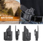 WARRIORLAND IWB Kydex Holster for Hellcat Pro OSP with TLR-7 X Sub or TLR-7 HL-X Sub, Light-Bearing Design, Optics Cut, Adjustable Cant & Posi-Click Retention, Right Hand Draw - WARRIORLAND