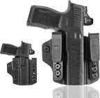 WARRIORLAND Sig Sauer P365 P365 XL P365 SAS P365X P365.380 ACP P365 ROSE.380 ACP IWB & OWB Convertible Holster Optics Cut: Sig Sauer P365 / P365 X & P365 XL, IWB OWB Combo Holster P365, 1.75 Belt Clip, Adjustable Ride Height, Right Hand - WARRIORLAND