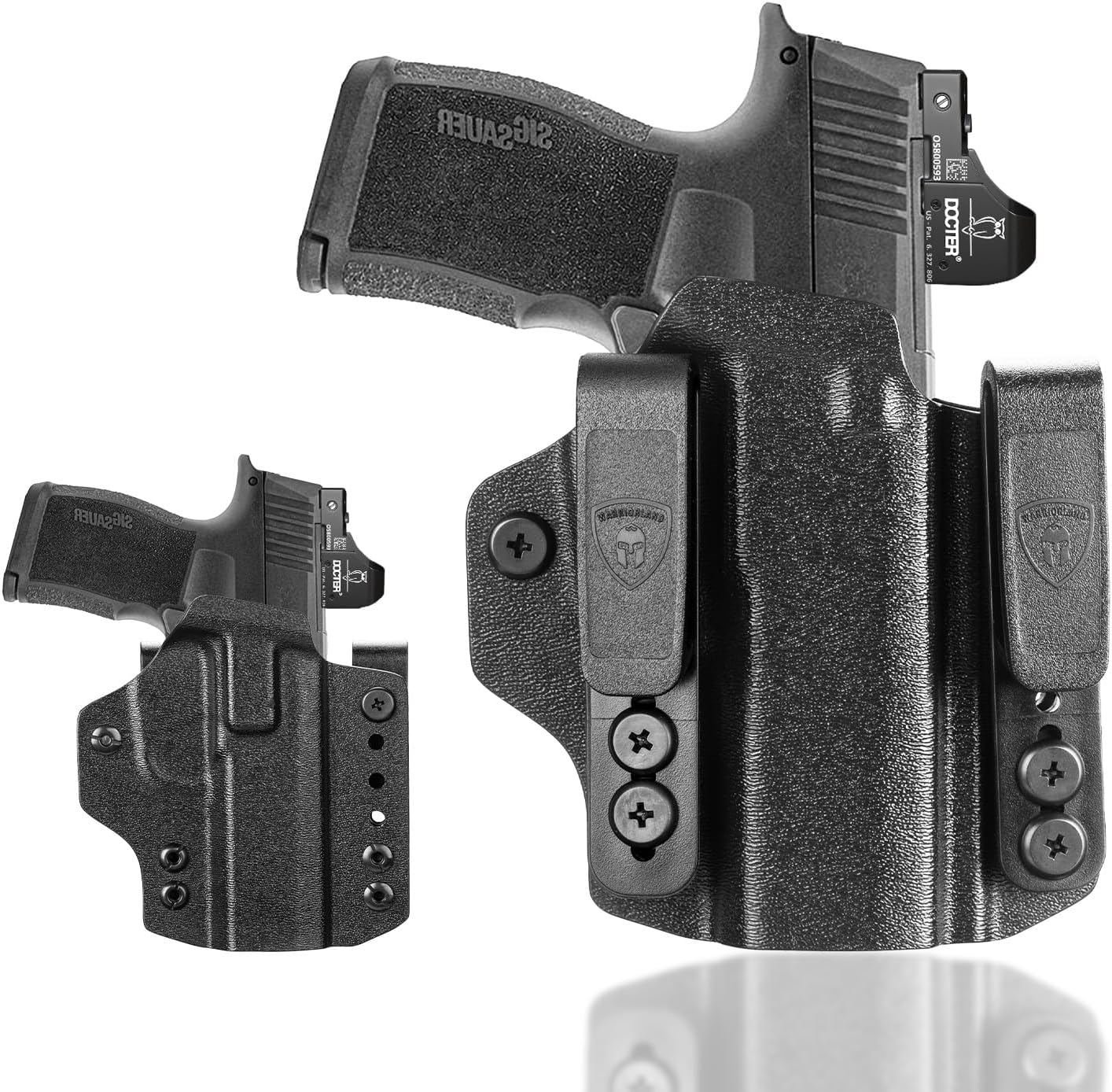 WARRIORLAND Sig Sauer P365 P365 XL P365 SAS P365X P365.380 ACP P365 ROSE.380 ACP IWB & OWB Convertible Holster Optics Cut: Sig Sauer P365 / P365 X & P365 XL, IWB OWB Combo Holster P365, 1.75 Belt Clip, Adjustable Ride Height, Right Hand - WARRIORLAND
