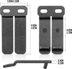 WARRIORLAND IWB & OWB Gun Holster Belt Clip, 1.5/1.75 Inch Adjustable, with Metal Washers, Screws, Slotted Binding Posts – Fits Holsters & Knife Sheaths 2 Pack - WARRIORLAND