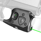 WARRIORLAND Pistol Light Laser Combo Fits Glock 42/43/43X/48 (No Rail), Compact 150-Lumen Trigger Mounted Tactical Weapon Light with Green Laser & White LED, Power Indicator & 3 Light Mode, SLL-105G - WARRIORLAND