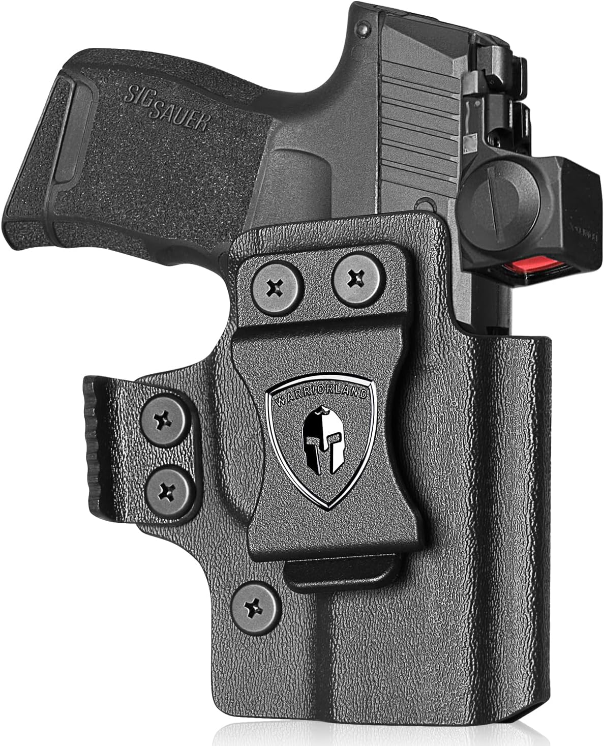 Sig P365 / P365X / P365 SAS IWB Kydex Holster w/Mini Claw - Appendix Concealed Carry, Adj. Cant & Retention, Audible Lock, Optics Cut Ready, Right Hand - WARRIORLAND