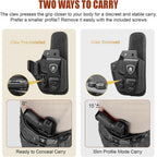 Sig P365 / P365X / P365 XL IWB Hybrid Holster - Optic Ready, Appendix Concealed Carry, Adj. Height/Cant/Retention, Ultimate Comfort, Right Hand - WARRIORLAND