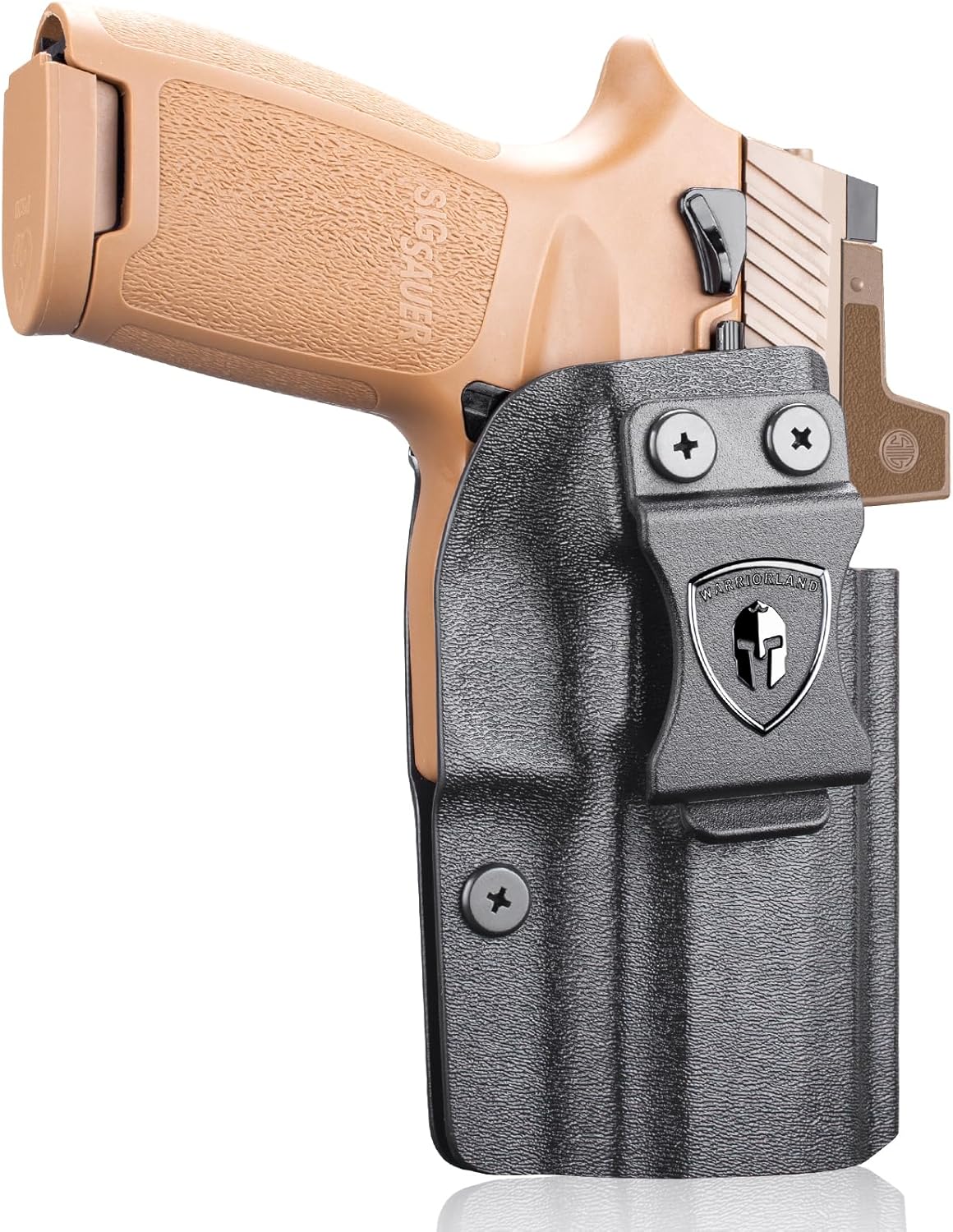 WARRIORLAND Kydex IWB Holster for Sig P320 Compact/XCompact/X-Carry/M18/M17/Full-Size/XFive Legion/DH3/AXG, Optics Cut, Adjustable Cant & Retention, Right Hand Concealed Carry - WARRIORLAND
