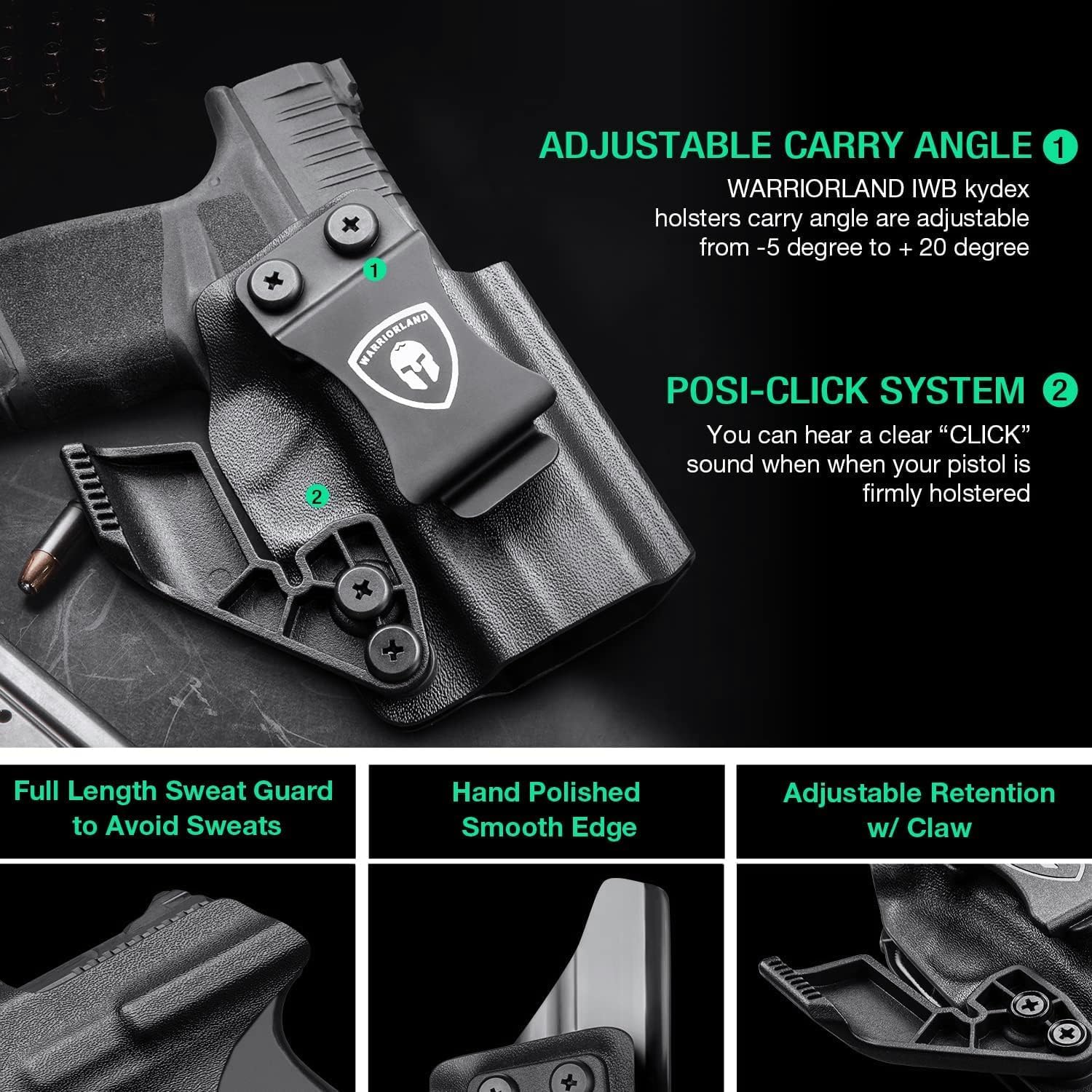 WARRIORLAND Hellcat Pro Kydex Holster with 1.75