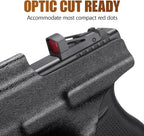 WARRIORLAND Optics Cut Kydex Appendix IWB Holster for Glock 43X MOS/43X/G43, Adjustable Cant & Retention, Right Hand Concealed Carry - WARRIORLAND