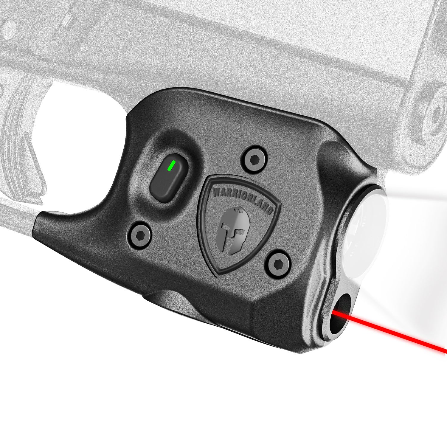 WARRIORLAND Pistol Light Laser Combo Fits Glock 42/43/43X/48 (No Rail), Compact 150-Lumen Trigger Mounted Tactical Weapon Light with Red Laser & White LED, Power Indicator & 3 Light Mode, SLL-105 - WARRIORLAND