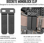 WARRIORLAND IWB & OWB Gun Holster Belt Clip, 1.5/1.75 Inch Adjustable, with Metal Washers, Screws, Slotted Binding Posts – Fits Holsters & Knife Sheaths 2 Pack - WARRIORLAND