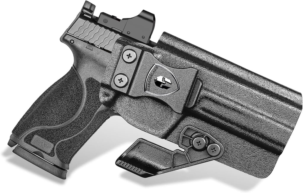 WARRIORLAND IWB Kydex Holster, Compatible with S&W M&P 9 M2.0 Competitor, Optic Cut Ready/Claw Attachment, Inside Waistband Conceal Carry, Adj. Retention & Cant, Open-Muzzle Design, Right Hand - WARRIORLAND