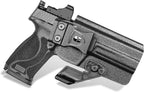 WARRIORLAND IWB Kydex Holster, Compatible with S&W M&P 9 M2.0 Competitor, Optic Cut Ready/Claw Attachment, Inside Waistband Conceal Carry, Adj. Retention & Cant, Open-Muzzle Design, Right Hand - WARRIORLAND