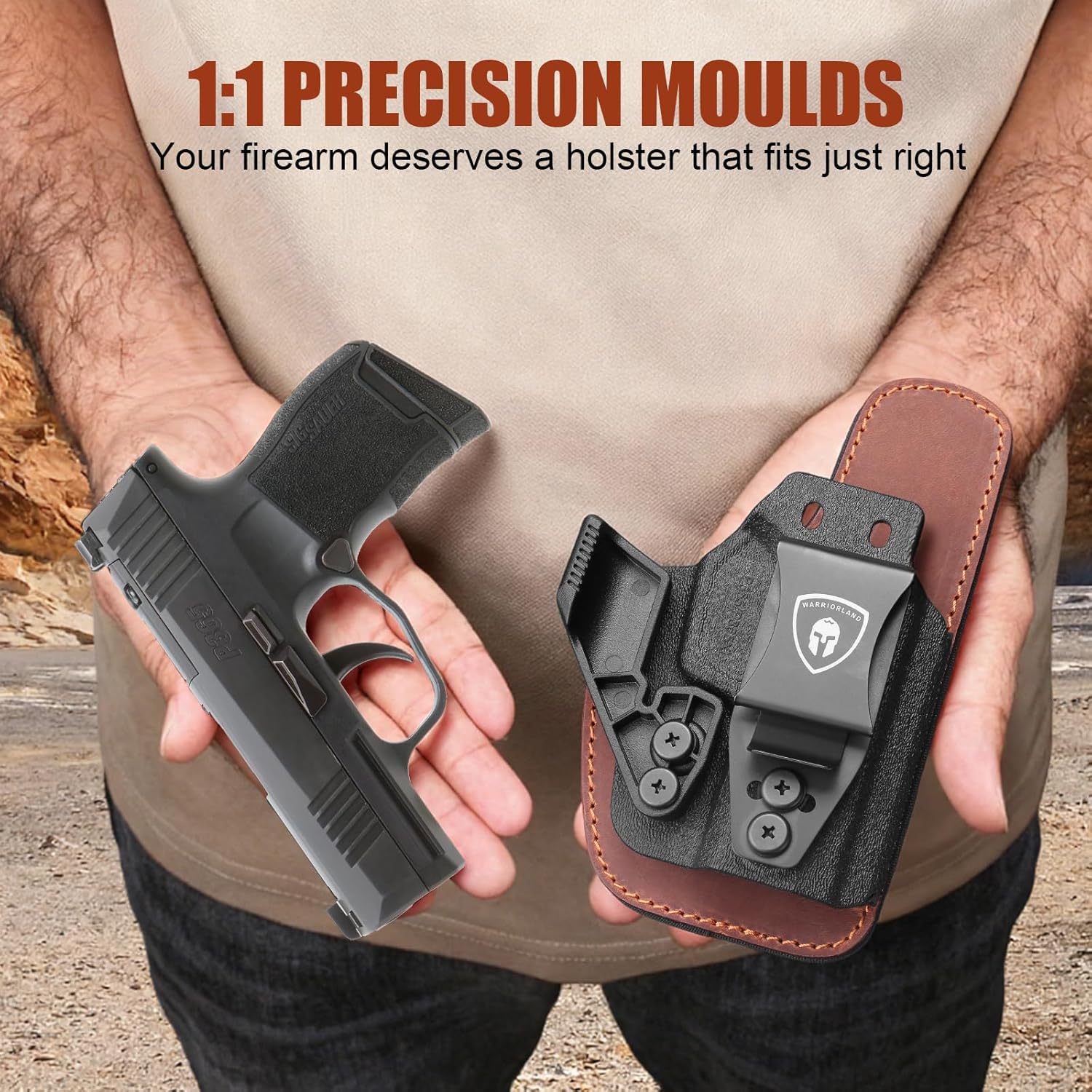 Sig P365 / P365X / P365 XL IWB Hybrid Holster - WARRIORLAND Optic-Ready Concealed Carry, Adj. Height/Cant/Retention, Ultimate Comfort, Right Hand - WARRIORLAND