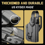 WARRIORLAND Kydex Holster for Glock 19 TLR-7/7A/7X/8HL-XG Level II Thumb Release, OWB Holster Compatible with Glock 17/19/19X/44/45 Gen 3 4 5 & G23/32 Gen 3-4, Optics Cut, Right Hand - WARRIORLAND