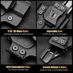 Sig P365 / P365X / P365 SAS IWB Kydex Holster w/Mini Claw - Appendix Concealed Carry, Adj. Cant & Retention, Audible Lock, Optics Cut Ready, Right Hand - WARRIORLAND