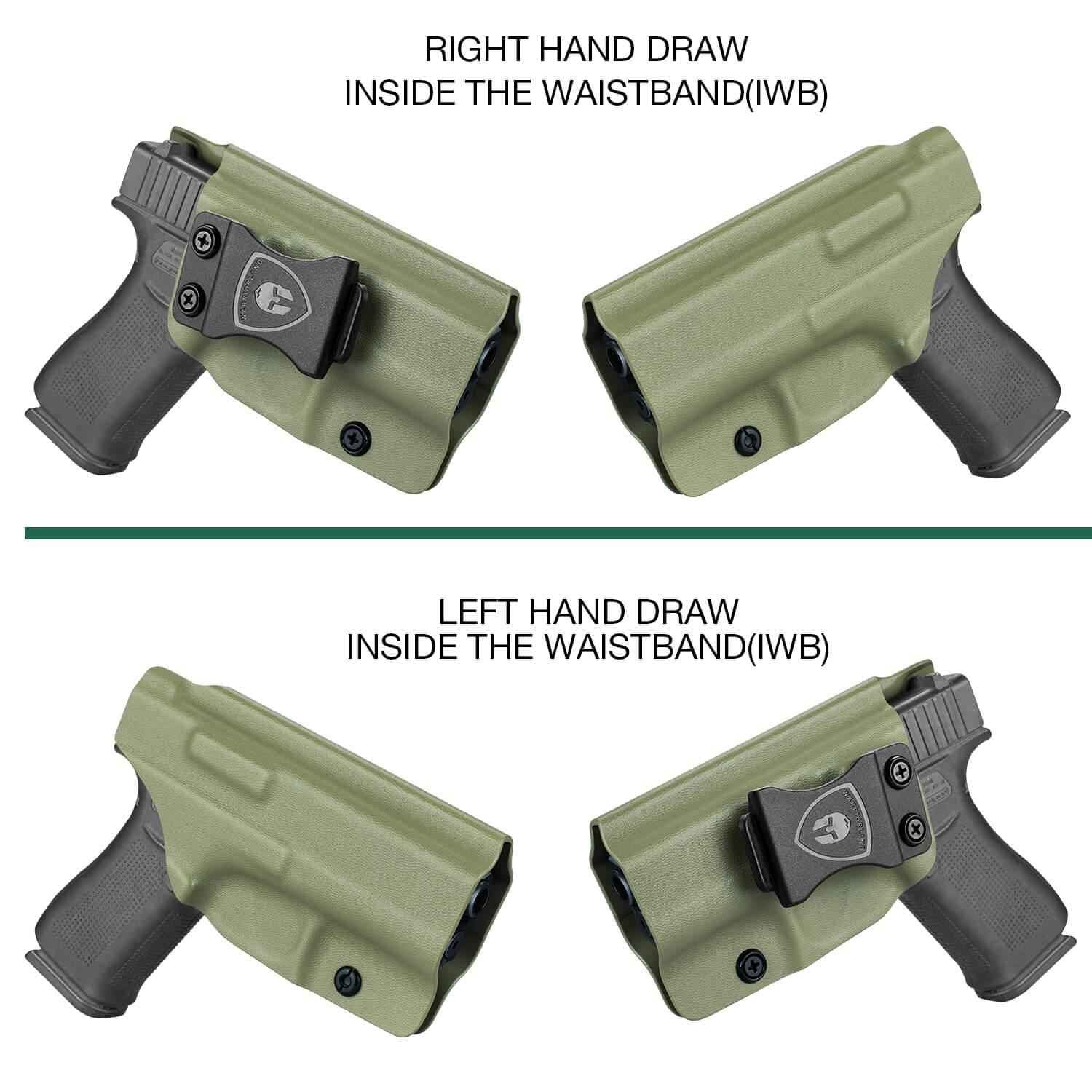 Kydex IWB Holster Glock 43 43X Army Green Concealed Carry Right/ Left Handed | WARRIORLAND